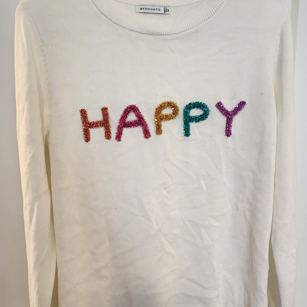 Staccato Sweater Happy Size Medium Tts Nwot